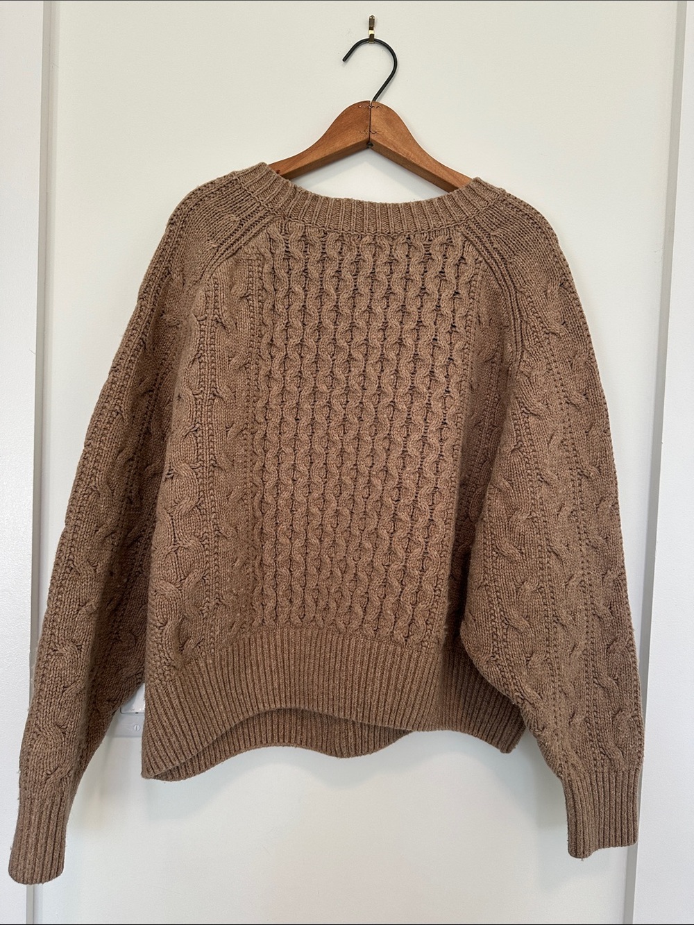 Universal Thread Cable Knit Crewneck Sweater in Brown - Picture 3 of 6